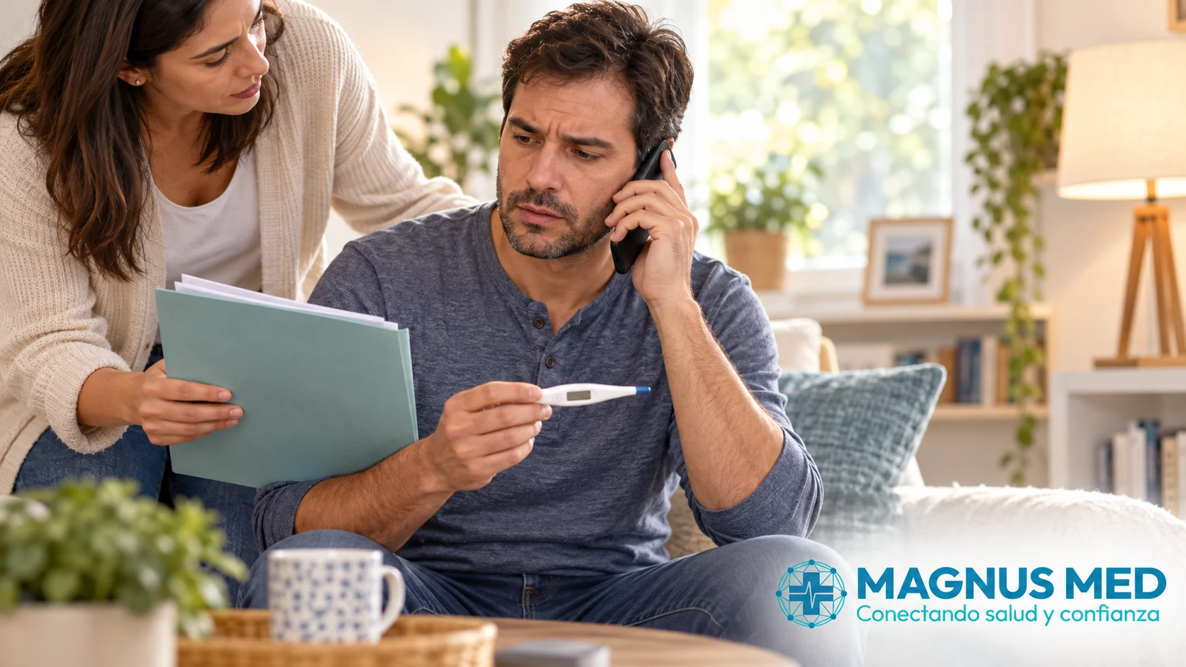 Paciente contactando al equipo por malestar y posible fiebre