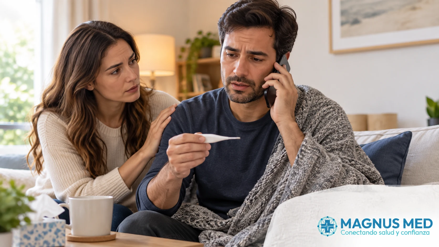 Persona que solicita orientación médica por teléfono